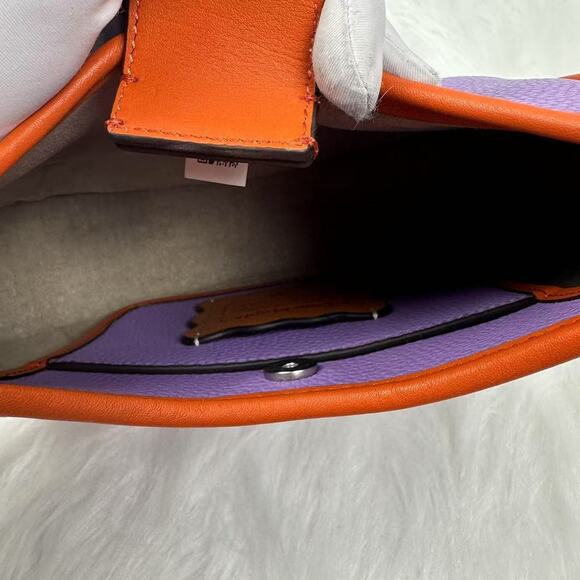 Coach Ergo Bag In Coachtopia Leather Shoulder CK112 Iris Sun Orange Rainbow NWT - Picture 6 of 7